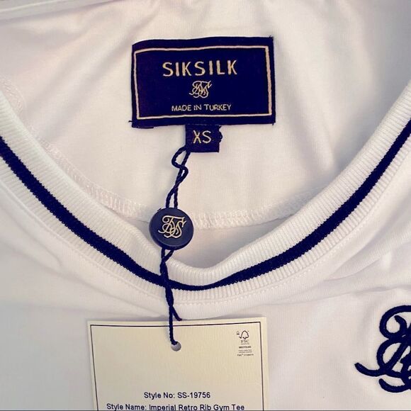 SikSilk Imperial Retro Rib Gym Tee Sz XS NWT - Picture 8 of 8
